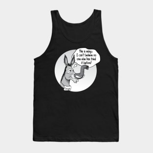 Funny and Goofy Donkey Elephant Nose Animal Joke Tank Top